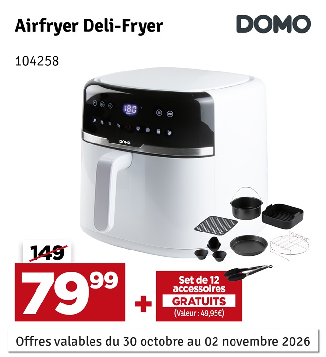 Friteuse à air Deli-Fryer DO1148FR DOMO